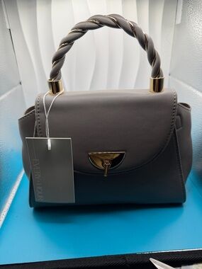 Taupe Top-Handle Satchel